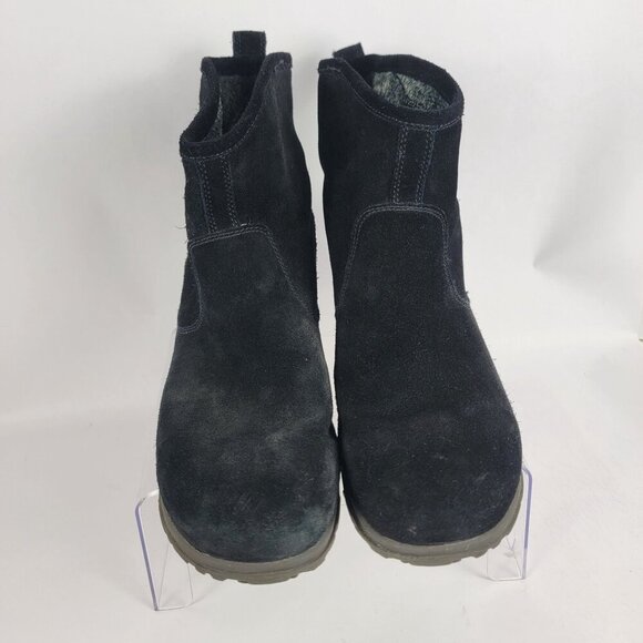 Bogs Womens 9 Waterproof Durafresh Black Pull On Ankle Bootie Rain Boots Comfort - Picture 8 of 13